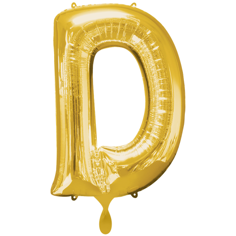 Folienballon Buchstabe A-Z in gold glänzend | ca. 86cm | inkl. Heliumfüllung