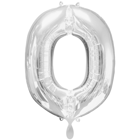 Folienballon Buchstabe A-Z in silber glänzend | ca. 86cm | inkl. Heliumfüllung