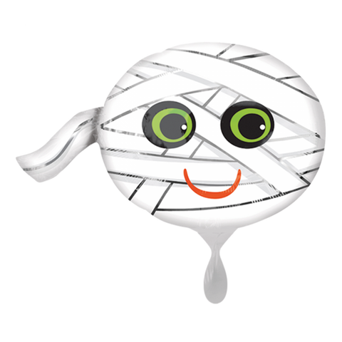 Folienballon Halloween | Mumienkopf | ca. 50cm | inkl. Heliumfüllung