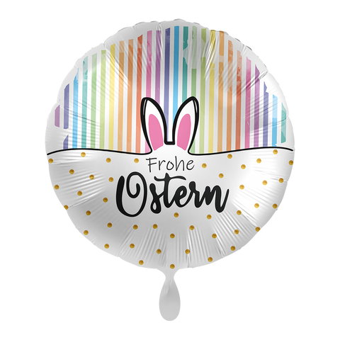 Folienballon Ostern | Frohe Ostern | Hasenohren | ca. 45cm | inkl. Heliumfüllung