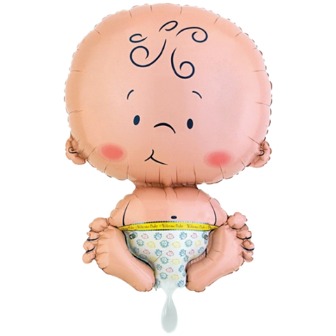 Folienballon zur Geburt oder Babyparty | Baby | 61cm | inkl. Heliumfüllung