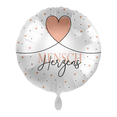 Folienballon Liebe & Valentinstag | Herzensmensch | ca. 45cm | inkl. Heliumfüllung