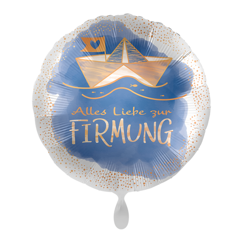 Folienballon Religion | FIRMUNG | Alles Liebe zur Firmung | ca. 45cm | inkl. Heliumfüllung