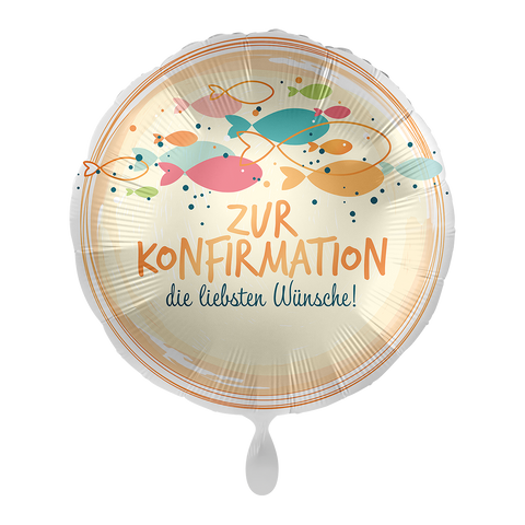 Folienballon Religion | KONFIRMATION | Zur Konfirmation die liebsten Wünsche | ca. 45cm | inkl. Heliumfüllung