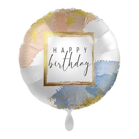 Folienballon zum Geburtstag | Happy Birthday | 45cm | inkl. Heliumfüllung