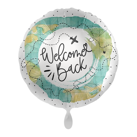Folienballon Einzug, Umzug, Rückkehr | Willkommen zurück | Welcome back | ca. 45cm | inkl. Heliumfüllung