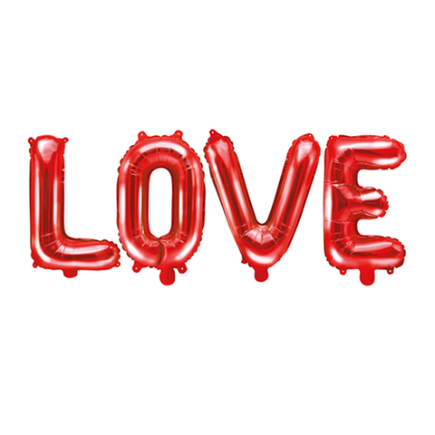 Folienballon LOVE Schriftzug | rot | ca. 140x35cm | luftgefüllt