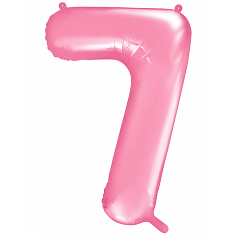 Folienzahlen 0-9 in rosa glänzend | ca. 86cm | inkl. Heliumfüllung