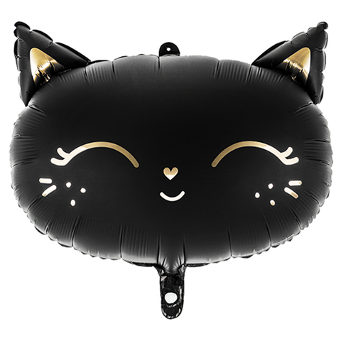Tierballon Schwarze Katze | ca. 48cm | inkl. Heliumfüllung
