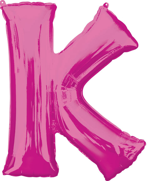 Folienballon Buchstabe A-Z in pink glänzend | ca. 86cm | inkl. Heliumfüllung