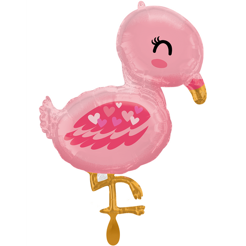 Tierballon Baby Flamingo | ca. 81cm | inkl. Heliumfüllung