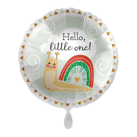 Folienballon zur Geburt | Hello Little One | ca. 43cm | inkl. Heliumfüllung